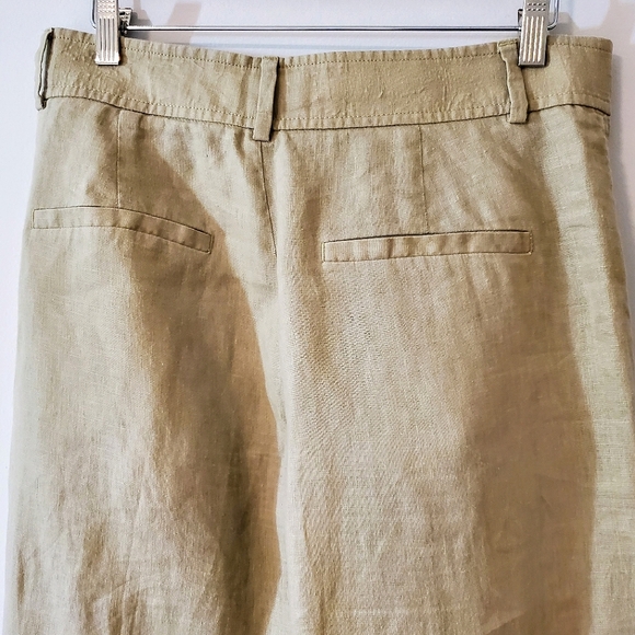 Everlane Linen Way-High® Drape Pant in Trench Coat Khaki, Size 10 - Picture 7 of 13